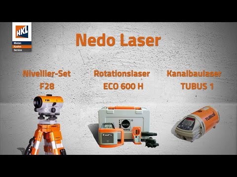 Nedo Nivelliergerät, Rotationslaser und Kanalbaulaser im Einsatz | Produktfilm in 4K | HKL BAUSHOP