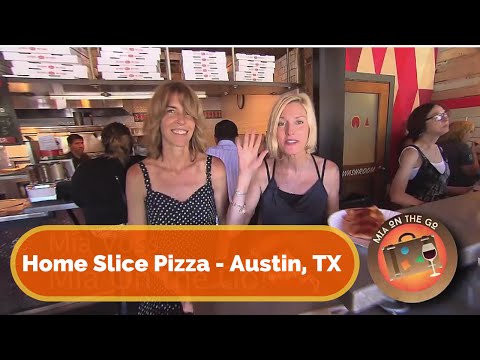 Pizza em fatias caseiras - Austin #MiaOnTheGo