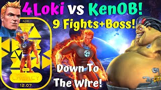 Insane 4Loki vs #1 Alliance KenOB! Finally Beat Them? 9 Fights+Boss! - Marvel Contest of Champions
