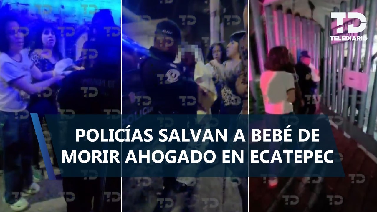 Héroes en Ecatepec: policías salvan la vida de un niño que se ahogaba con comida