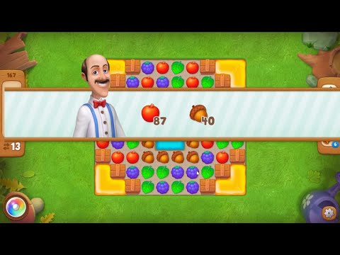 Gardenscapes level 167 - 13 Moves - No Boosters