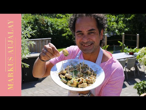 Vitlöksstekta champinjoner med persilja, citron och parmesanost | Markus Aujalay