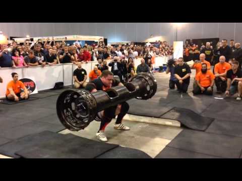 Krzysztof Radzikowski 217.5kg 480lb log press Polish record 2016 Arnold Classic Australia Strongman