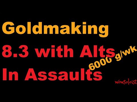 Goldmaking in BFA 8.3 with Alts and Assaults