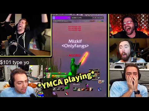 Reactions to Mizkif's ADHD death in Hardcore WoW - Asmon, Soda, Mizkif, Cyr