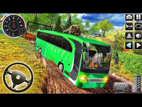Offroad Bus Driving Simulator  | Mountain Uphill Coach Bus Driver | Bus Simulator Max