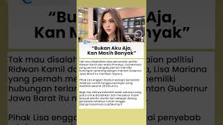 Lisa Mariana Ogah Disalahkan atas Perceraian Ridwan Kamil dan Atalia Praratya: Bukan Aku Aja