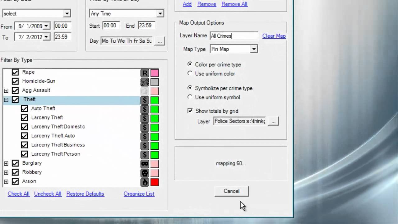 Think GIS Crime Mapper