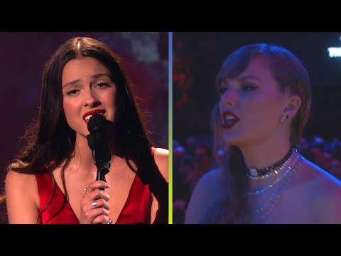 GRAMMYs: Taylor Swift JAMS OUT to Olivia Rodrigo's Vampire Performance