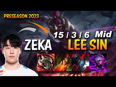 HLE Zeka LEE SIN Mid vs RENEKTON - KR Ranked