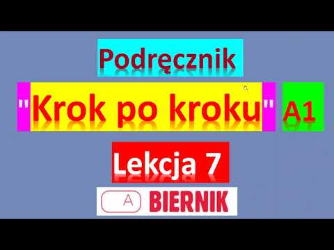 Krok po kroku A1. Урок 7, часть 1. Język polski.
