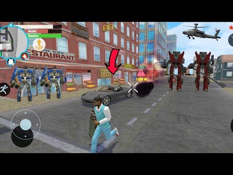 Real Gangster Crime (Real Hero Fight Car Robot on Vegetable Market) Real Hero With RPG - Gameplay HD