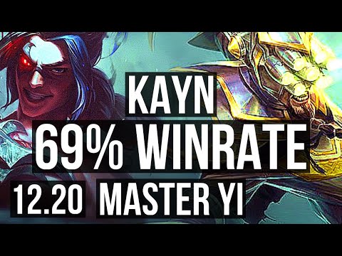 KAYN vs MASTER YI (JNG) | 69% winrate, 9/2/7, Legendary | EUW Master | 12.20