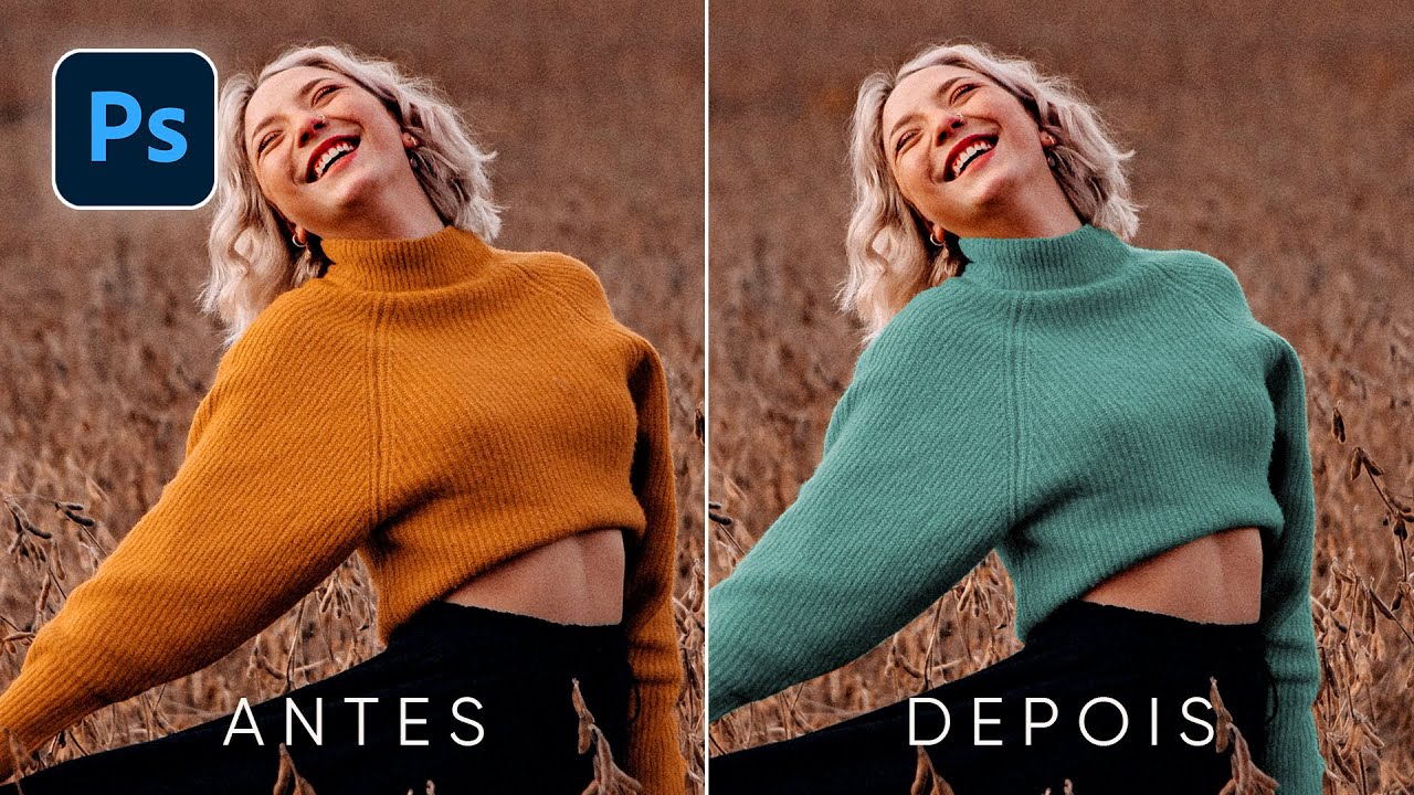 Como MUDAR A COR da roupa no Photoshop