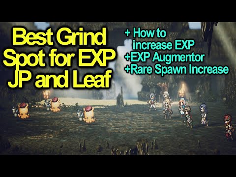 Best EXP JP and Leaf grind spot for Mid to Late Game | Triple Octopuffs | Octopath Traveler 0