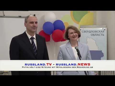Putin hielt eine Sitzung mit Mitgliedern der Regierung ab
