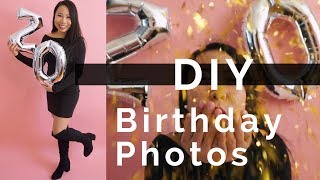 DIY Birthday Photos with Confetti