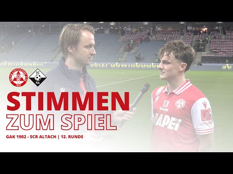 Reactions to the match: GAK 1902 - SCR Altach | Round 12 ADMIRAL Bundesliga