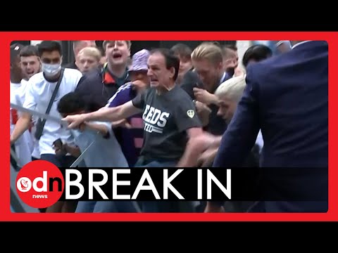 England Fans TEAR DOWN Barrier to Access Wembley Stadium for Euro 2020 Final
