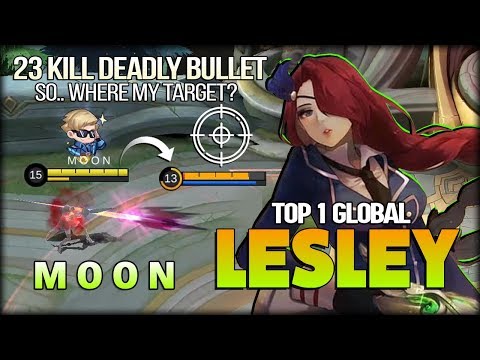 23 Kill Comeback. Calm Sniper Queen Here! M O O N Top 1 Global Lesley - Mobile Legends