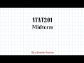 Stat201 Midterm Exam شرح By Bonnie Fouzou