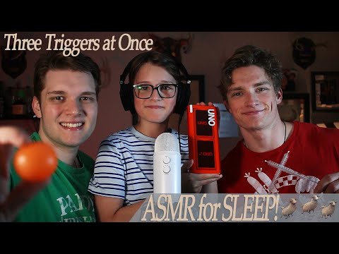 ASMR Three Sounds at Once - (Fall Asleep Fast)