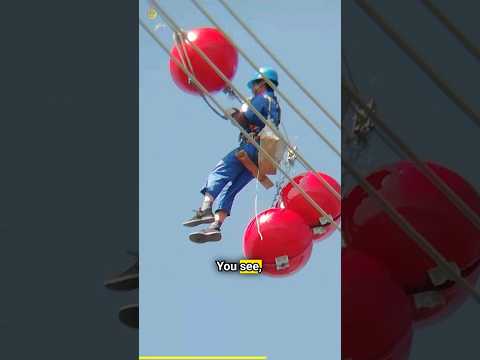 What are those balls hanging on power lines?