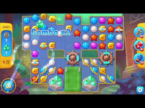 Fishdom 5863 Super Hard Level - 19 moves - NO BooSTERS