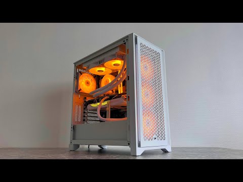 3 minutes of BUILDING a GAMING PC | FULL WHITE/RGB POV PC BUILD | Corsair 4000D Airflow