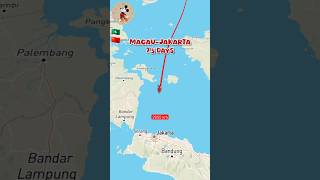 Macau-Jakarta #shorts #avation #travel #map