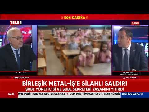 Genel Başkanımız Kadem Özbay,  Tele 1’de yayınlanan Habere Doğru programında Zeynel Lüle’nin canlı yayın konuğu oldu. | EĞİTİM İŞ
