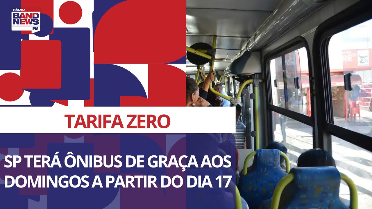 Tarifa Zero: SP terá ônibus de graça aos domingos a partir do dia 17