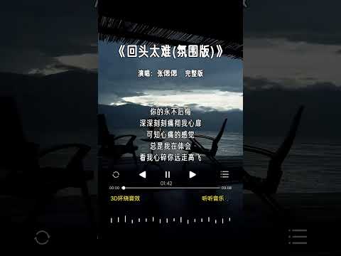 张偲偲 的《回头太难(氛围版)》