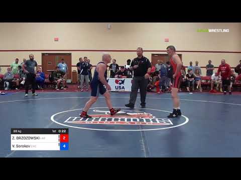 2018 Marine Corps US Open/Masters E Greco Roman 88 RR Rnd 4 - ZDZISLAW BRZOZOWSKI (Las ) Vs. Valer