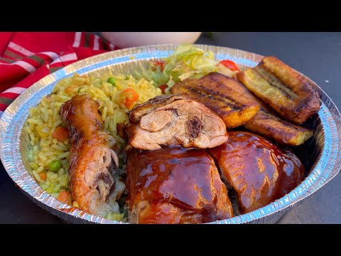 VEGETABLE FRIED RICE | BBQ CHICKEN | FRY PLANTAINS | CABBAGE