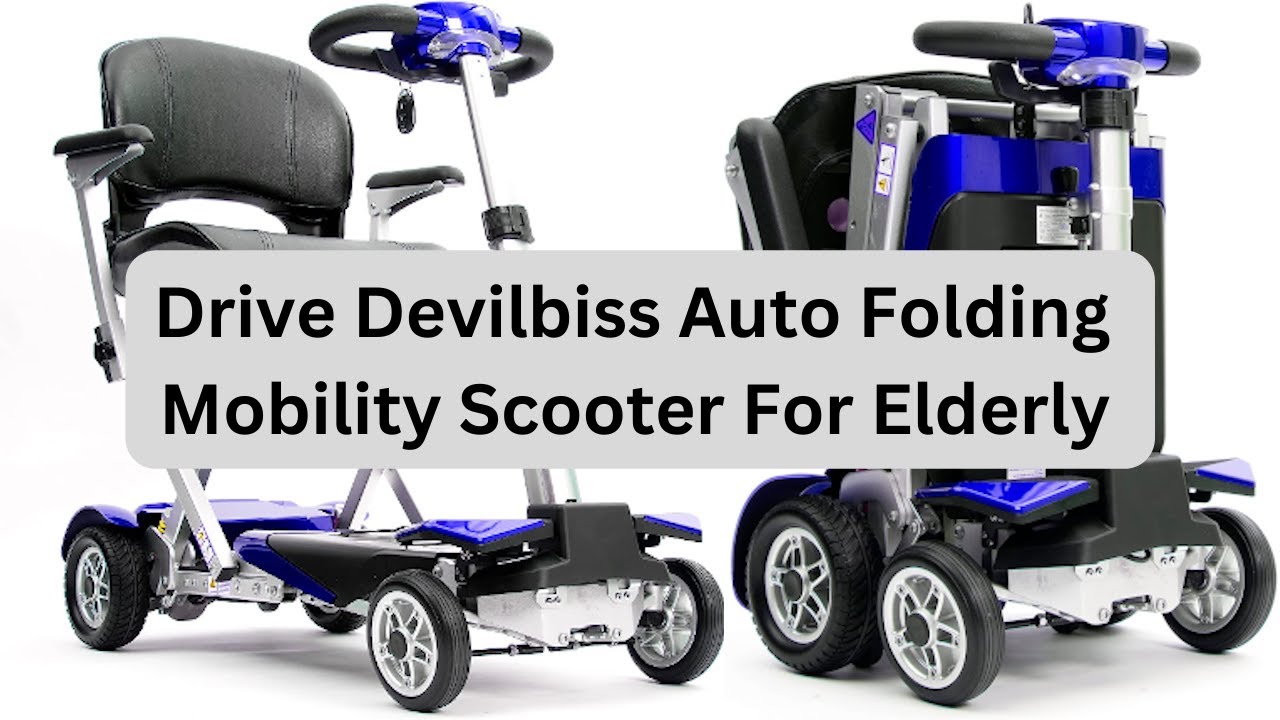 Drive Devilbiss Auto Folding Mobility Scooter For Elderly Or Disabled Adults With Suspension