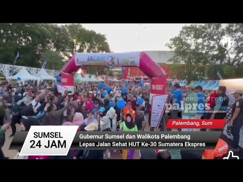 Gubernur dan Wali Kota Palembang Lepas Jalan Sehat HUT Ke 30