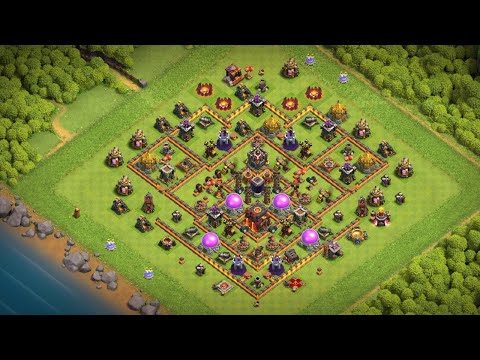 The BEST TH10 Dark Elixer Farming/Hybrid Base 2023 With Replay and Defense Log