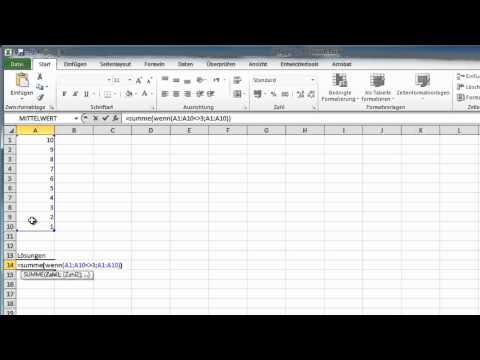Excel 2010: Bestimmte Werte bei der Summenberechnung ausschließen
