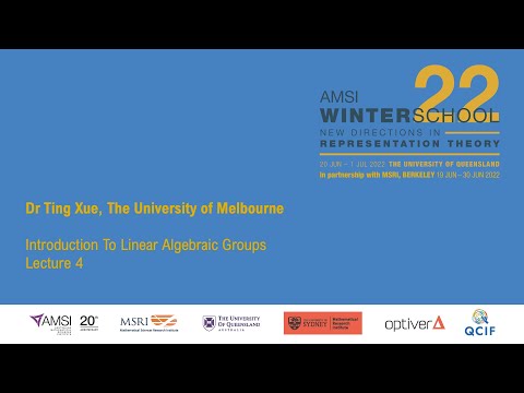 Lecture 4 - Introduction To Linear Algebraic Groups