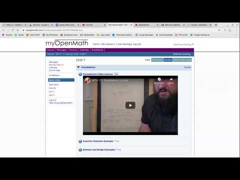 Myopenmath Overview For Spring 2020
