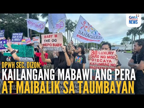 DPWH chief Vince Dizon backs protest against flood control corruption | GMA Integrated News