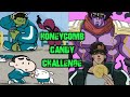 SQUID GAMES: Honeycomb Challenge with Shinchan, Doraemon, Hulk & Jojo's Bizzare Adventure #shorts