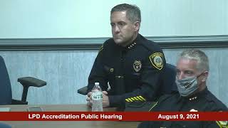 Lynchburg Police Dept. Accreditation Public Hearing  August 9, 2021