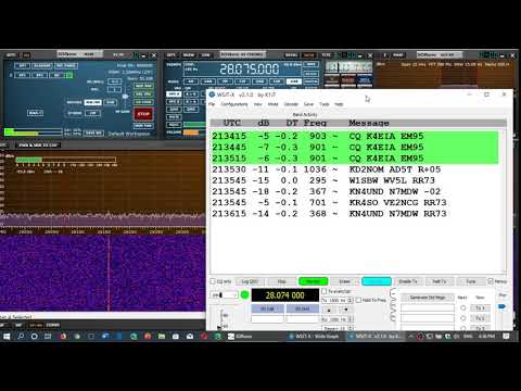 10 meter band opening with FT8 on 28074 kHz ISB