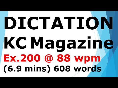 #shorthanddictation from Sir KC Magazine @ 88 wpm