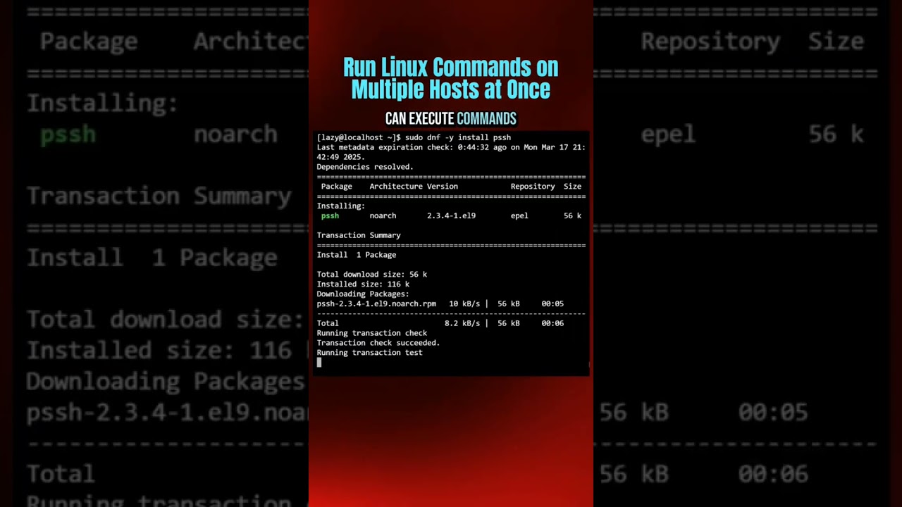 Pssh to run multiple commands 🤯😱#linux
