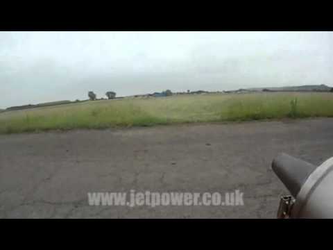 Jetpower.co.uk - 28062011 - Ian blowing the grass with his jet efflux.