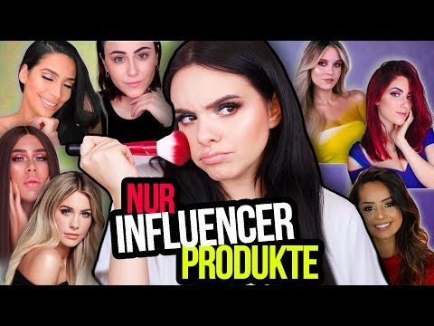 GANZES Makeup NUR mit Influencer/Youtuber Produkten! ?