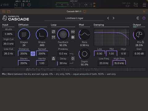 Ambient Guitar sounds using @Phonolyth  Cascade Reverb by Yuri Turov